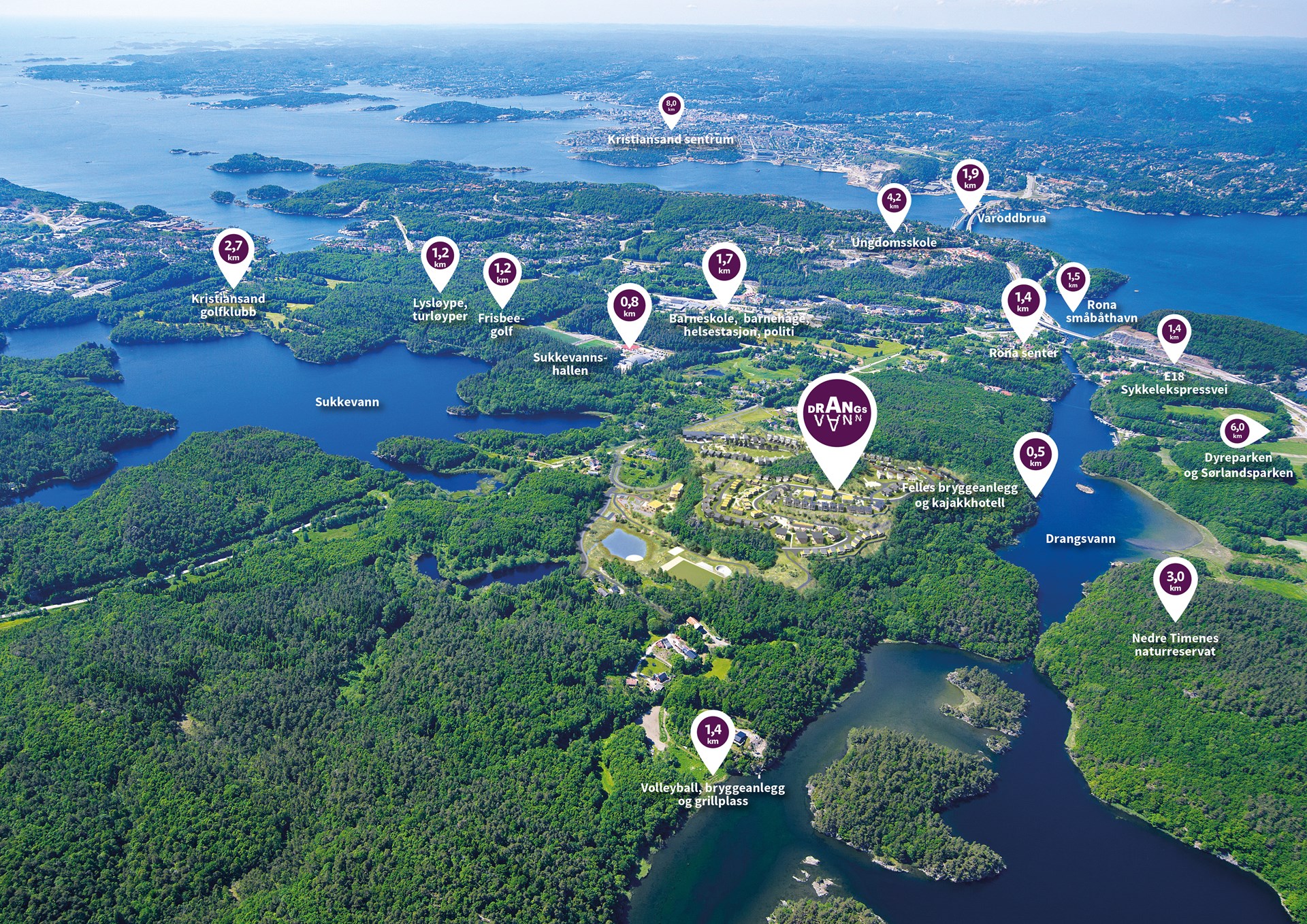 Oversiktsbilde Drangsvann
